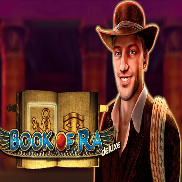 Book of Ra Deluxe slot icon by Novomatic, available at Viking Luck Casino