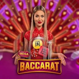 Official Live Casino logo: Mega Baccarat by Pragmatic Play at Viking Luck Casino
