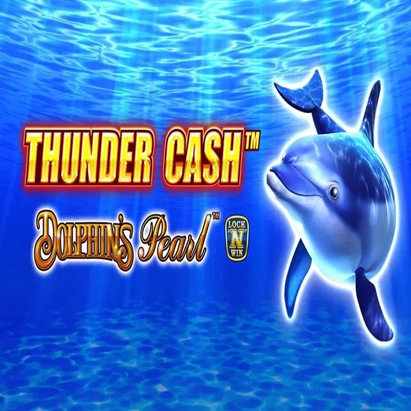 Thunder Cash Dolphins Pearl slot logo by Novomatic at Viking Luck Casino